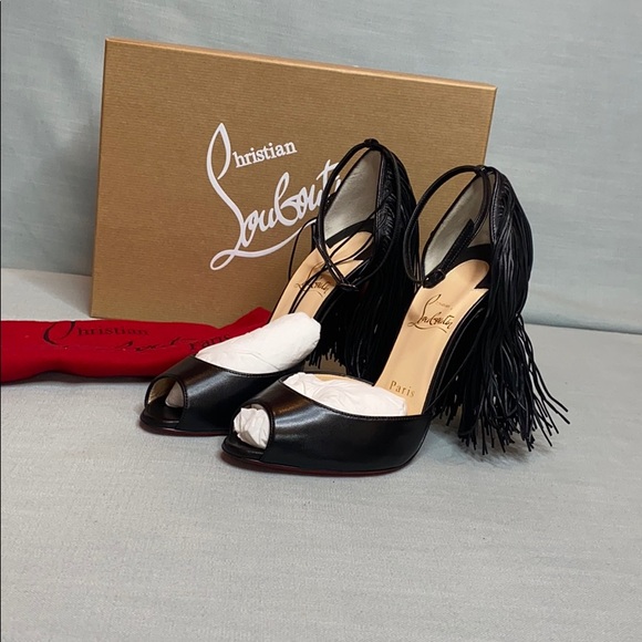 HOST PICK Christian Louboutin Otrot Fringed sandal Size 37 - Picture 2 of 8